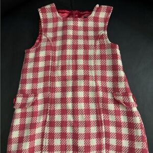 Toddler Pink and White Checkered Sleeveless Dress